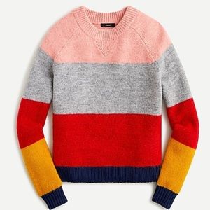 Colorblock crewneck sweater